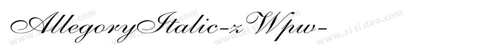 AllegoryItalic-zWpw字体转换