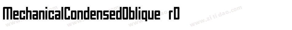 MechanicalCondensedOblique-3rDG字体转换