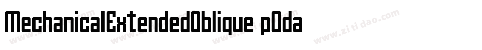 MechanicalExtendedOblique-pOda字体转换