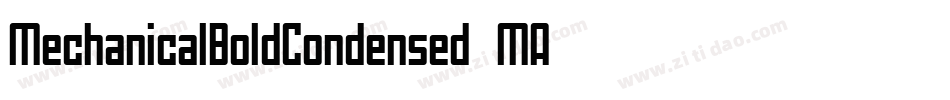 MechanicalBoldCondensed-4MA6字体转换