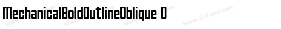 MechanicalBoldOutlineOblique-OP48字体转换