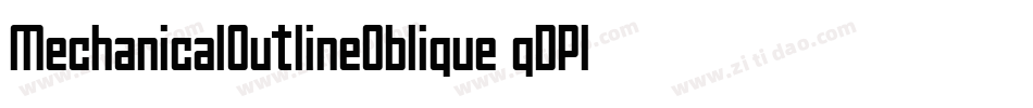 MechanicalOutlineOblique-qDPl字体转换