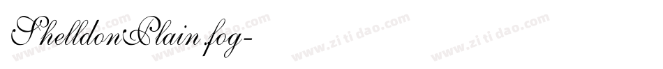 ShelldonPlain.fog字体转换