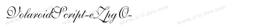VolaroidScript-eZpgO字体转换