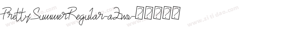 PrettySummerRegular-aZno字体转换