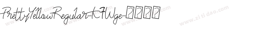 PrettyYellowRegular-K7Wge字体转换