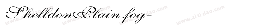 ShelldonPlain.fog字体转换