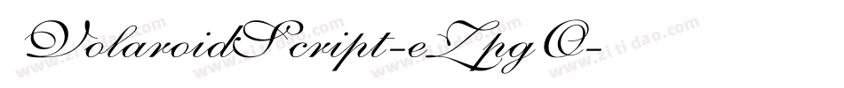 VolaroidScript-eZpgO字体转换