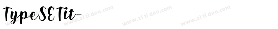 TypeSETit字体转换