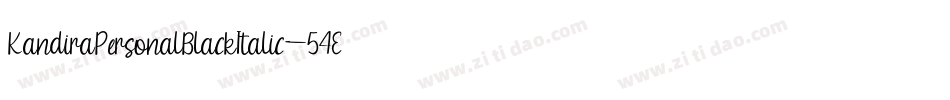 KandiraPersonalBlackItalic-54E8字体转换 KandiraPersonalBlackItalic-54E8字体转换