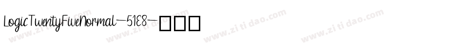 LogicTwentyFiveNormal-51E8字体转换