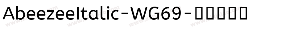 AbeezeeItalic-WG69字体转换