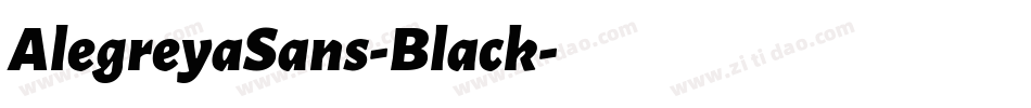 AlegreyaSans-Black字体转换