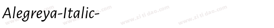 Alegreya-Italic字体转换