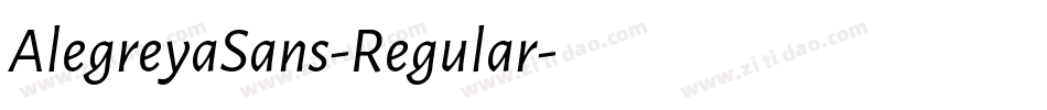 AlegreyaSans-Regular字体转换