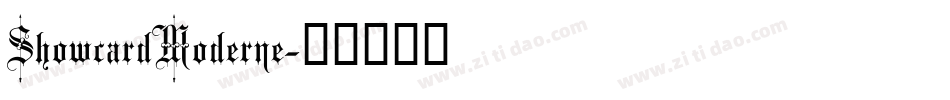 ShowcardModerne字体转换