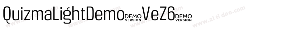QuizmaLightDemo-VeZ6字体转换