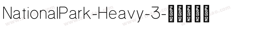 NationalPark-Heavy-3字体转换