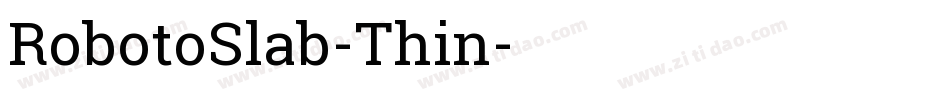 RobotoSlab-Thin字体转换