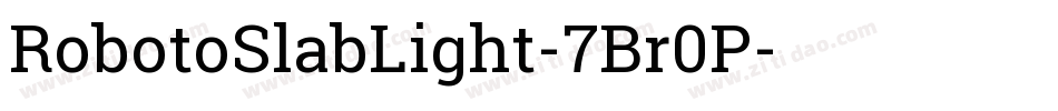 RobotoSlabLight-7Br0P字体转换