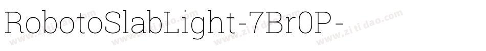 RobotoSlabLight-7Br0P字体转换