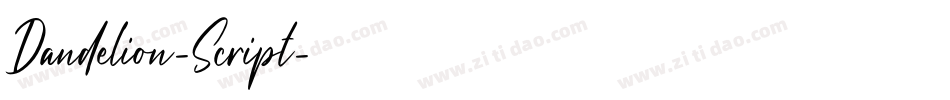 Dandelion-Script字体转换