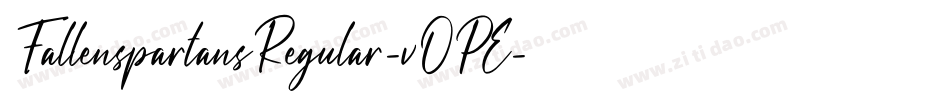 FallenspartansRegular-vOPE字体转换