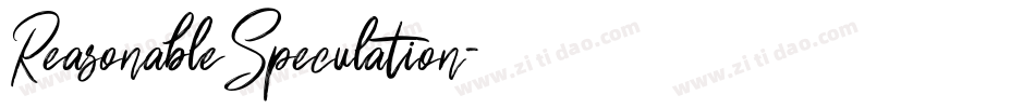 ReasonableSpeculation字体转换