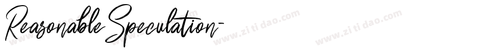 ReasonableSpeculation字体转换
