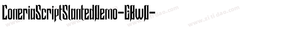 ConeriaScriptSlantedDemo-GBwD字体转换
