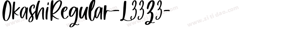 OkashiRegular-L33Z3字体转换