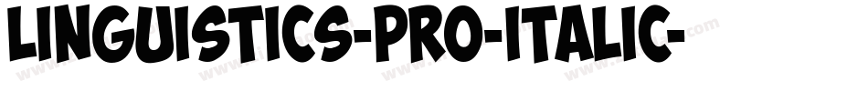 Linguistics-Pro-Italic字体转换