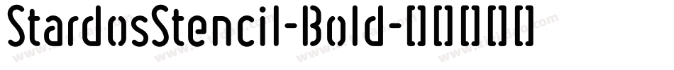 StardosStencil-Bold字体转换