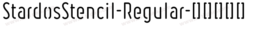 StardosStencil-Regular字体转换