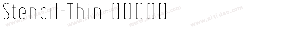 Stencil-Thin字体转换