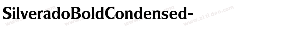 SilveradoBoldCondensed字体转换