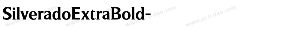 SilveradoExtraBold字体转换