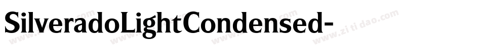 SilveradoLightCondensed字体转换