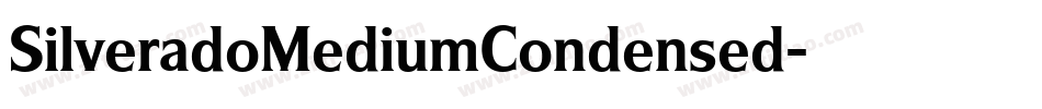 SilveradoMediumCondensed字体转换