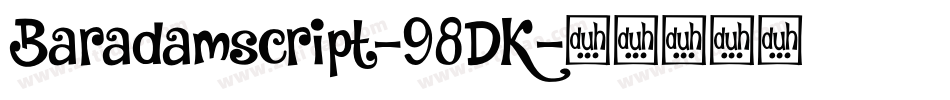 Baradamscript-98DK字体转换