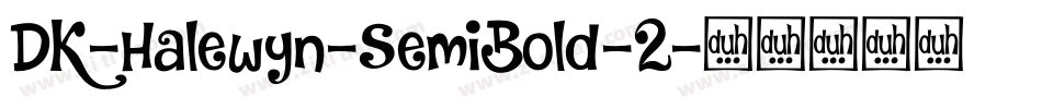 DK-Halewyn-SemiBold-2字体转换