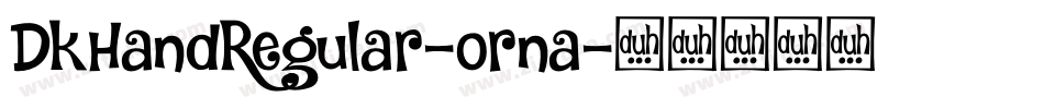 DkHandRegular-orna字体转换