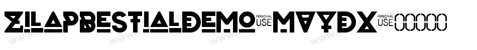ZilapBestialDemo-MVYDx字体转换