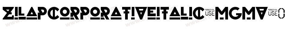 ZilapCorporativeItalic-mGmv字体转换