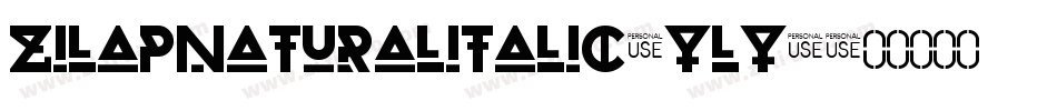 ZilapNaturalItalic-YLy4字体转换