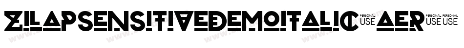 ZilapSensitiveDemoItalic-aer9字体转换