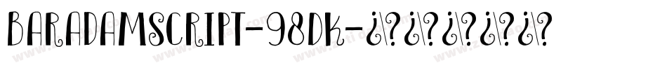 Baradamscript-98DK字体转换