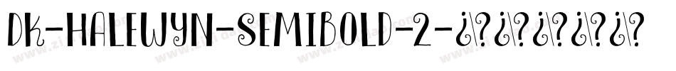 DK-Halewyn-SemiBold-2字体转换