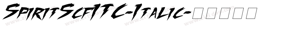SpiritScfITC-Italic字体转换