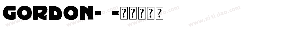 Gordon-1字体转换